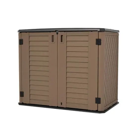 Decksplore 34 Cubic Feet Multi-Purpose Outdoor Storage - Dumpster Storage Shed Patio Gardening Shelves image {8}