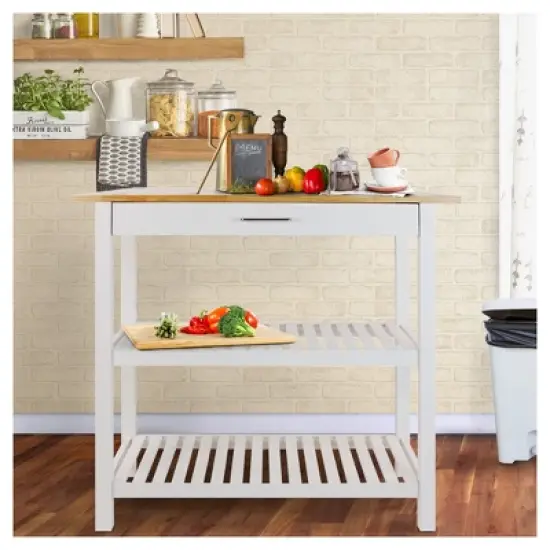 Kitchen Island with Two Shelves - Flora Home image {5}