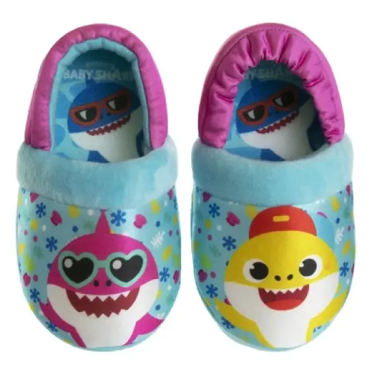 Baby Shark "Cool and Friendly" PJ Slippers for boys and girls | Warm Plush Dual Size Slippers (Toddler/Little Kid) image {11}