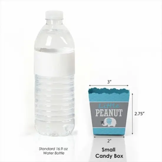 Big Dot of Happiness Blue Elephant - Party Mini Favor Boxes - Boy Baby Shower or Birthday Party Treat Candy Boxes - Set of 12 image {2}