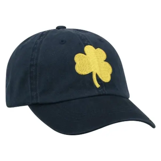 NCAA Notre Dame Fighting Irish Captain Unstructured Washed Cotton Hat: Adjustable Adult Sizing image {1}