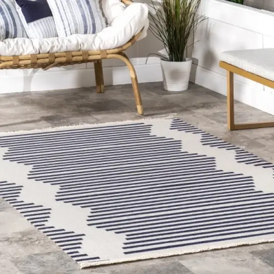 nuLOOM Holly Multi Stripe Indoor/Outdoor Area Rug image {8}