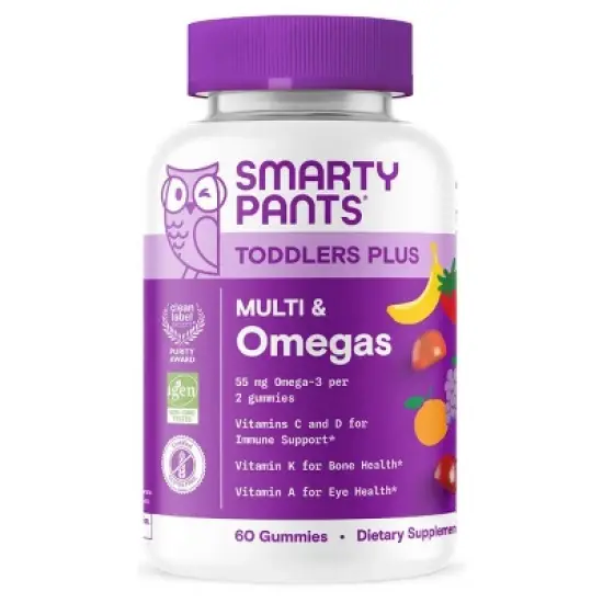 SmartyPants Toddler Plus Multivitamin & Omegas Gummies with Vitamins C, D3, B12 & Zinc - 60ct image {15}