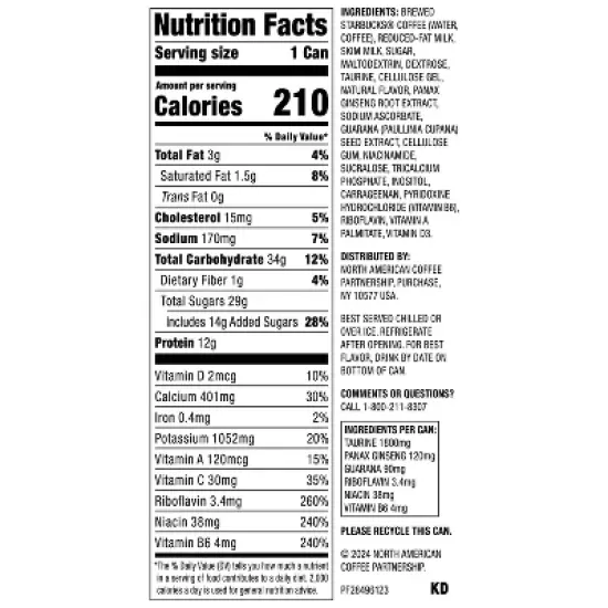 Starbucks Doubleshot Energy Vanilla Fortified Energy Coffee Drink - 15 fl oz Can image {3}