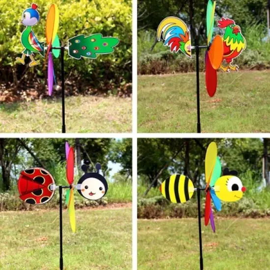 Wind Spinners for Yard, Garden  Whirligigs, Cute Animal Sculpture Spinner Windmill,Decorative Garden Stakes Whirligigs Decoration for Garden image {1}