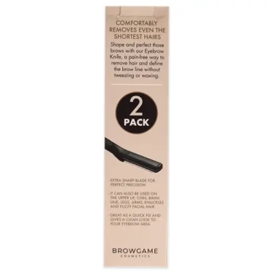 Browgame Eyebrow Shaping Knife Duo - Razor Blades - 2 pc image {5}