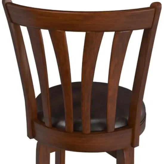 25.5" Savana Swivel Counter Height Barstool Cherry/Black - Hillsdale Furniture image {9}