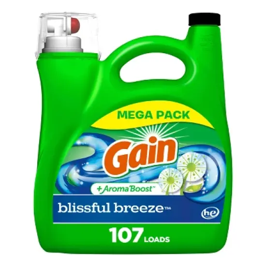 Gain + Aroma Boost Blissful Breeze Scent HE Compatible Liquid Laundry Detergent image {10}