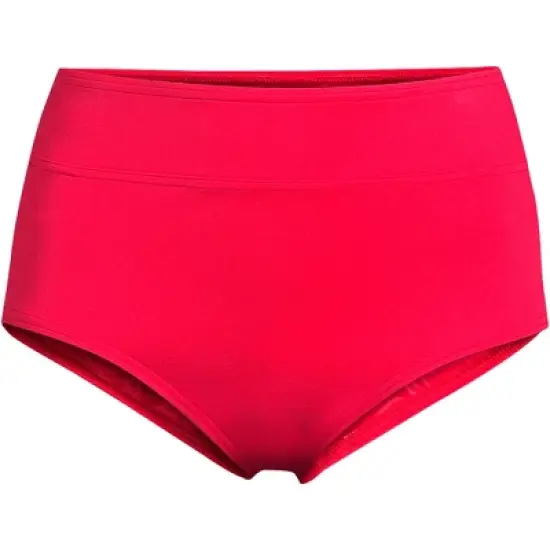 Lands' End Women's Tummy Control High Waisted Bikini Bottoms image {19}