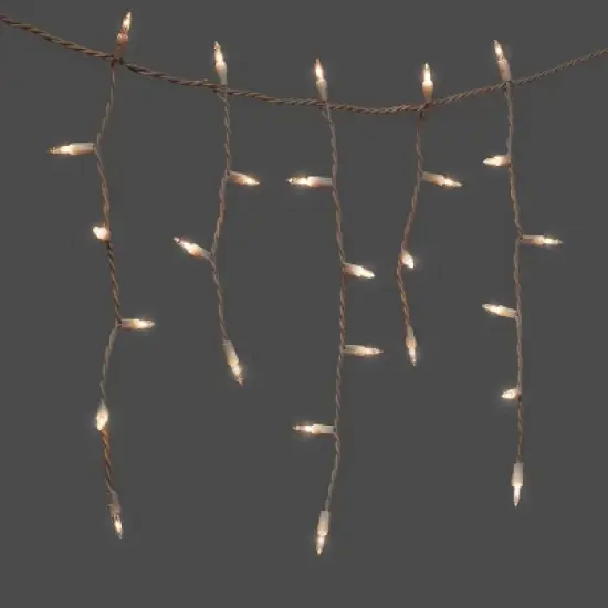 300ct Incandescent Mini Christmas Icicle Lights with White Wire - Wondershop&trade; image {6}