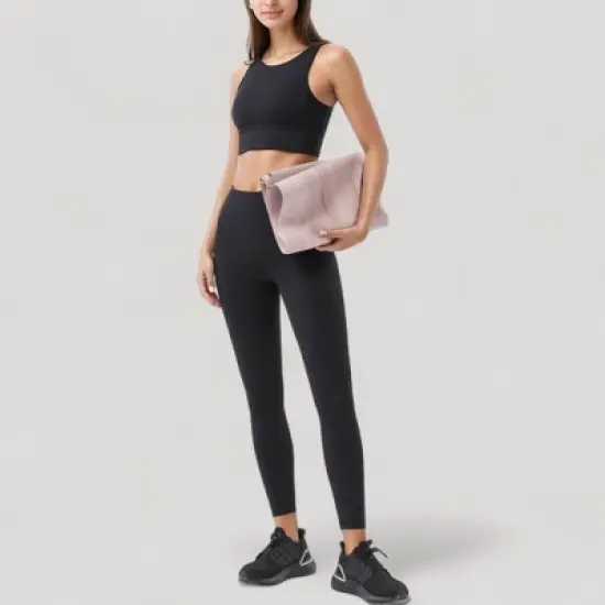 Anna-Kaci Active Women's High Neck Longline Sports Bra with Wide Straps and Keyhole Back for Stylish Medium Support image {1}