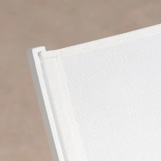 Myers Aluminum Outdoor Patio Chaise Lounge - White - Christopher Knight Home: Weather-Resistant, Traditional Style image {2}