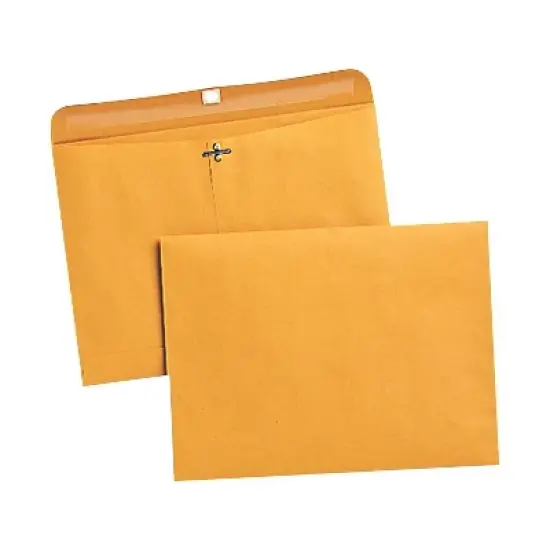 Quality Park Redi File Clasp Envelope 12 x 9 Brown Kraft 100/Box 38090 image {2}