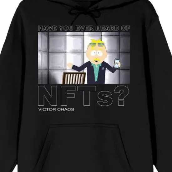 South Park Victor Chaos NFTs Quote Adult Black Graphic Hoodie image {1}