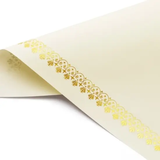 Best Paper Greetings 48 Pack Gold Foiled Blank Certificate Sheets, 2024 Graduation Diploma Award Papers for Printer, 8.5 x 11 in image {1}
