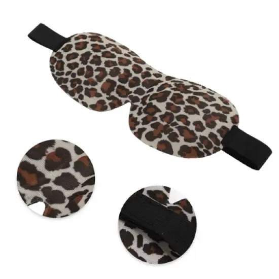 Unique Bargains Breathable 3D Sleep Mask Magic Tapes Brown 1 Pc image {2}