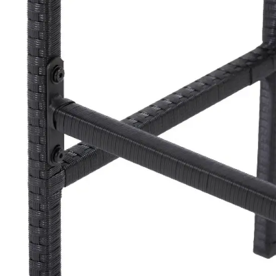 Parksville Patio Bar Set with Cushions - Black/Gray - CorLiving image {4}