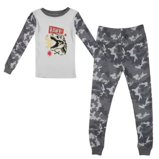 Dino Skull And Space Cadet Long Sleeve Youth Boys 2-Pack Pajama Set image {1}