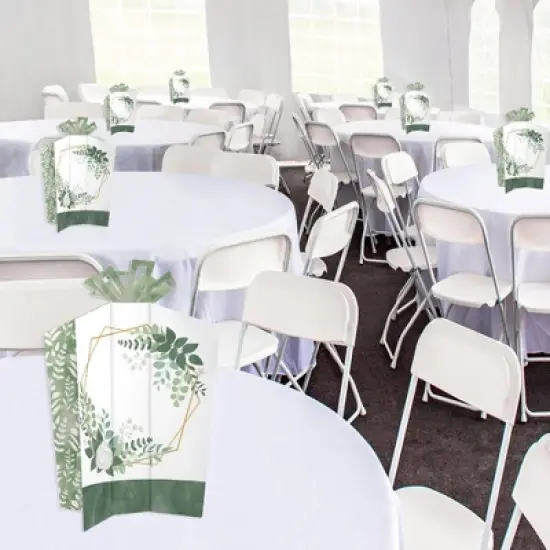 Big Dot of Happiness Boho Botanical - Table Decorations - Greenery Party Fold and Flare Centerpieces - 10 Count image {1}