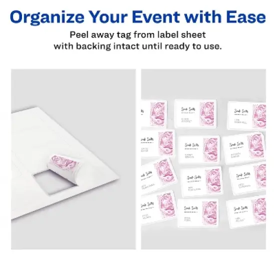 Avery Flexible Printable Name Tags, 2-1/3" x 3-3/8", Matte White, 80 Removable Name Badges (25395) image {2}