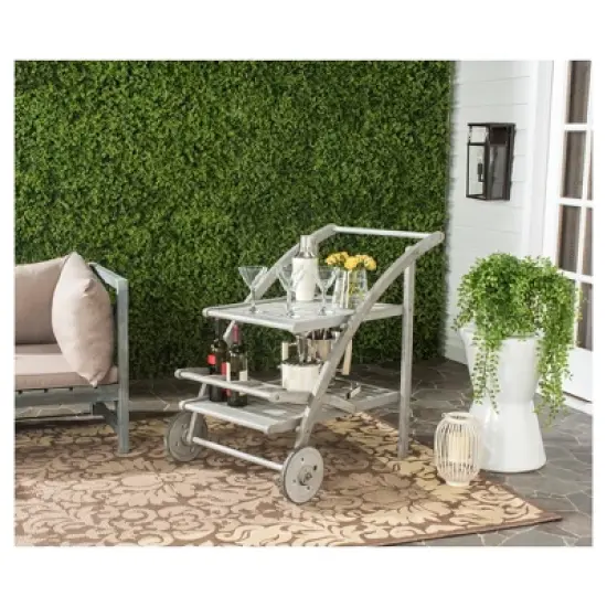 Lodi Tea Cart - Gray - Safavieh image {2}