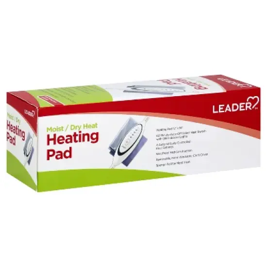 Leader Heating Pad Moist/Dry Heat 12x14, 1 Count image {6}