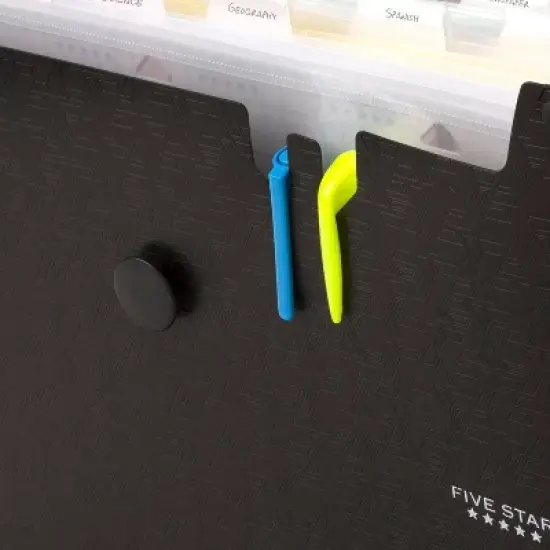 Five Star 13 Pocket Expanding File Black image {3}