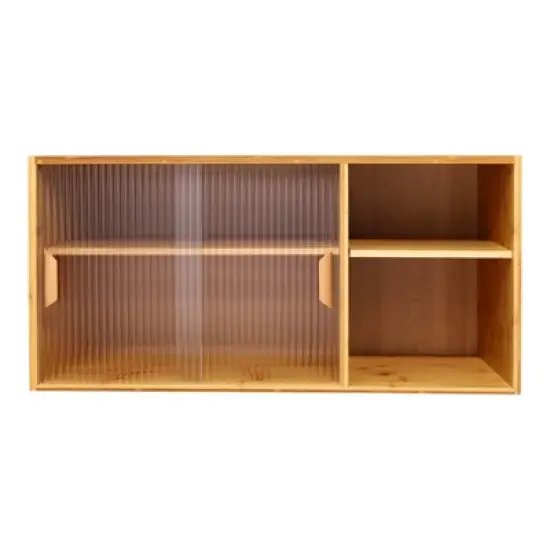 YIYIBYUS Small Kitchen Pantry Cabinet, Wall Sideboard with Glass Doors image {6}