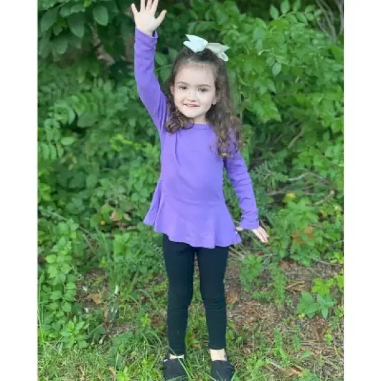 City Threads USA-Made Girls Soft Organic Cotton Leggings image {1}