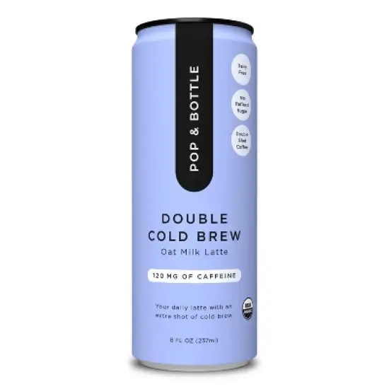 Pop & Bottle Double Cold Brew Oat Milk Latte - 8 fl oz Can image {11}
