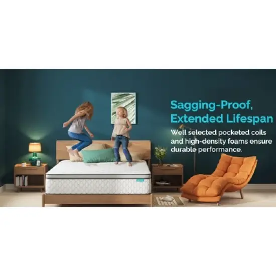 Serweet Cooling 8 inch 5-Zone Hybrid Mattress - Compatible with Platform Bed, Box Spring, or Slat Base image {4}
