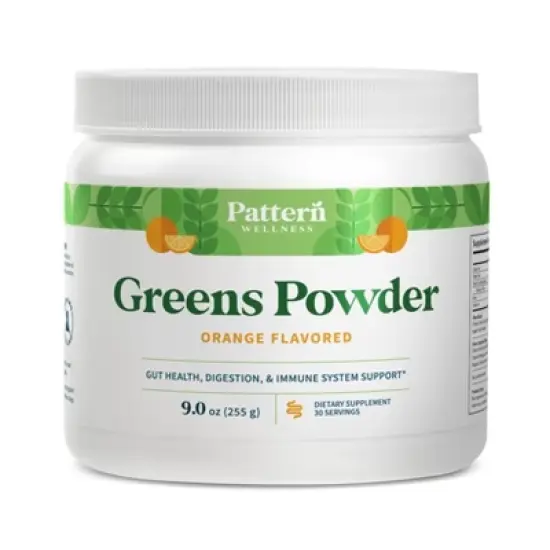 Pattern Wellness Greens Powder - Orange Flavor (9 ounces) image {7}