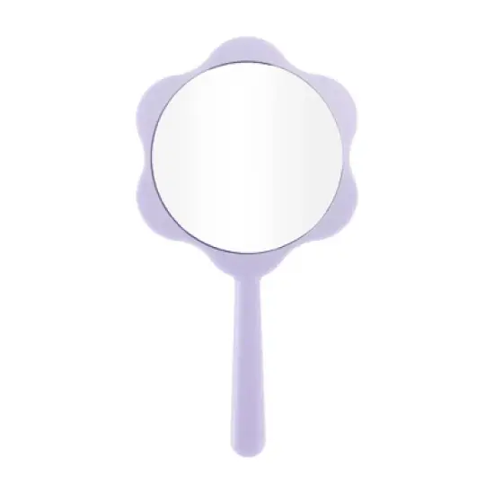 Unique Bargains Flower Shaped Handheld Mirror 1 Pc image {4}