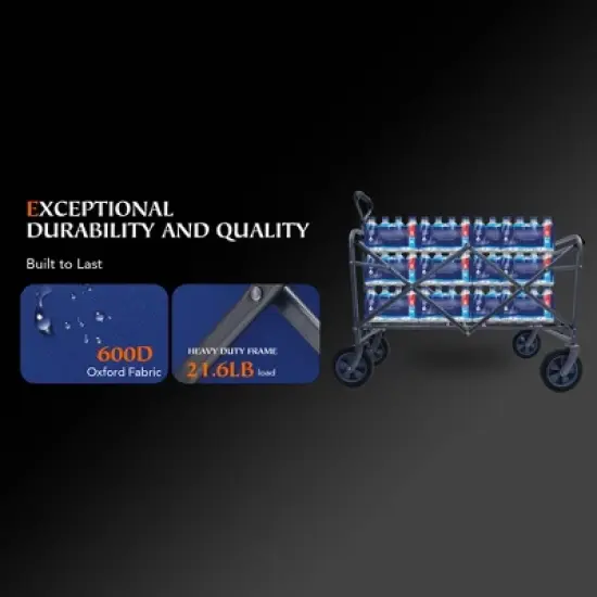 Outdoor Garden Multipurpose Micro Collapsible Beach Trolley Cart Camping Folding Wagon image {10}