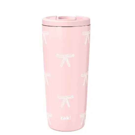 Zak Designs 20 fl oz Stainless Steel Vacuum Serenity Tumbler with Slide Lid image {8}