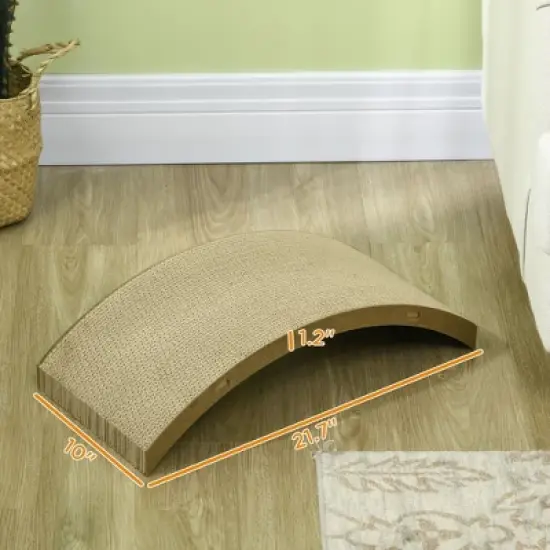 Kumasinova Cat Scratcher Board,4 Pack Cat Wheel Reversible Cat Scratching Post for Indoor Cats,Cardboard Cat Toy,Brown image {2}