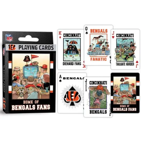 MasterPieces Officially Licensed NFL Cincinnati Bengals Fan Deck Playing Cards - 54 Card Deck image {3}