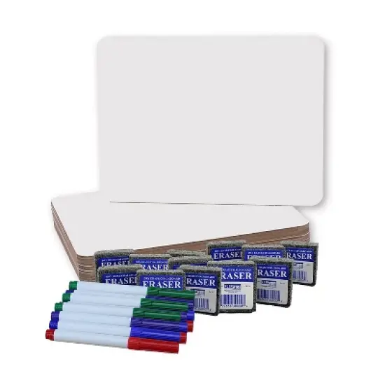 Flipside Magnetic Dry Erase Whiteboard Set 9" x 12" 12 Sets of 3 (FLP31004) image {1}