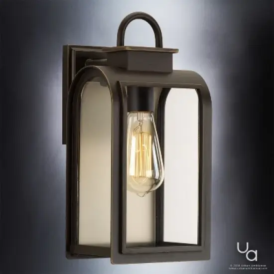 Urban Ambiance Luxury Art Deco Deco Outdoor Wall Light,  13.25"H x 6.5"W,  Oil Rubbed Bronze Finish, UHP1100 image {2}