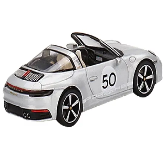 Porsche 911 Targa 4S #50 GT Silver Met. "Heritage Design Ed" Ltd Ed to 2400 pcs 1/64 Diecast Model Car by True Scale Miniatures image {2}