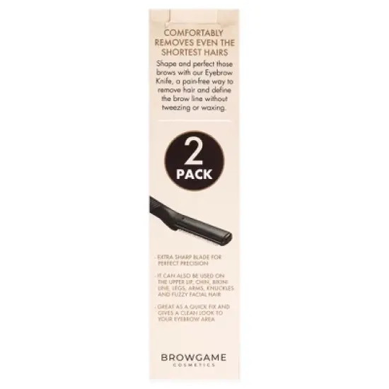 Browgame Eyebrow Shaping Knife Duo - Razor Blades - 2 pc image {4}