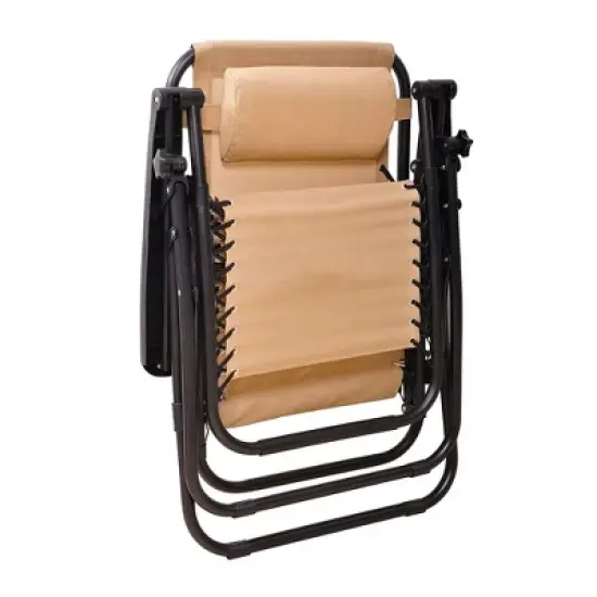 Elevon Adjustable Outdoor Zero Gravity Recliner Lounge Chair w/ Detachable Cup Holder for Deck or Beach Bonfire, Weight 300Lbs Max image {2}