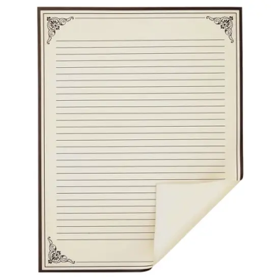 96 Sheets Vintage Style Lined Stationery Paper for Writing Letters, Scrapbooking image {5}