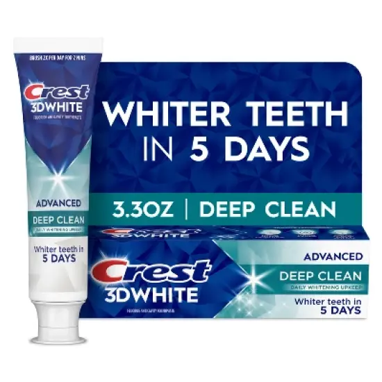 Crest 3D White Advanced Deep Clean Toothpaste - 3.3oz image {2}