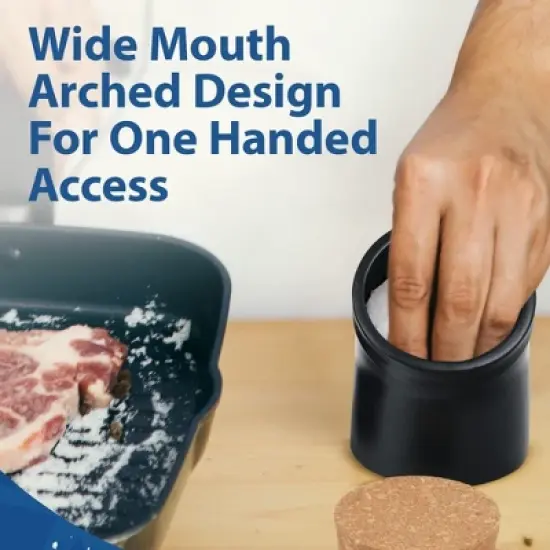 Impresa [2 Pack] Salt Pig for Convenient Access to Seasoning - Wide Mouth - Dishwasher Safe and Scratch Resistant - Charcoal image {5}