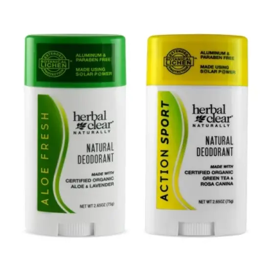 Action Sport + Aloe Fresh Deodorant by Herbal Clear Naturally  -  2.65 oz Stick image {4}