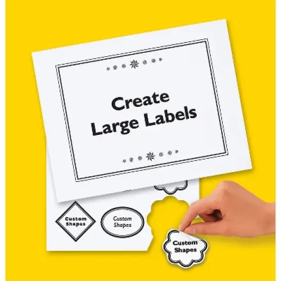 Avery Removable Multi-Use Labels 8 1/2 x 11 White 25/Pack 6465 image {4}
