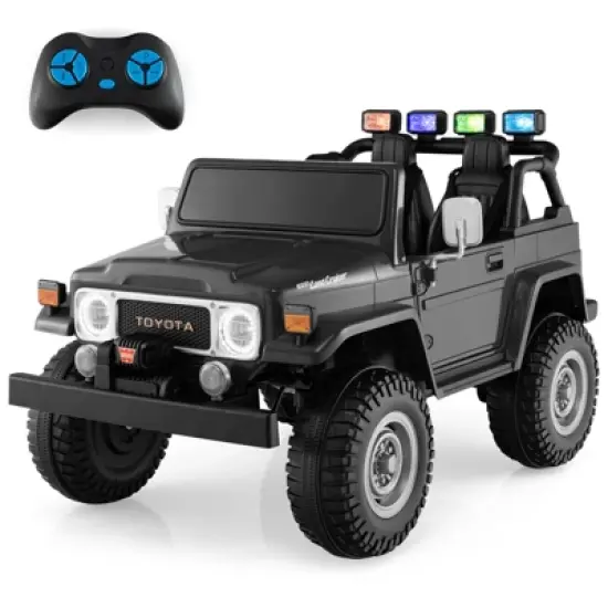 Costway 12V Licensed Toyota FJ40 RC 2 Seater Ride On Truck Car w/ Laser Light & Music RC w/ Laser Light & Music image {3}