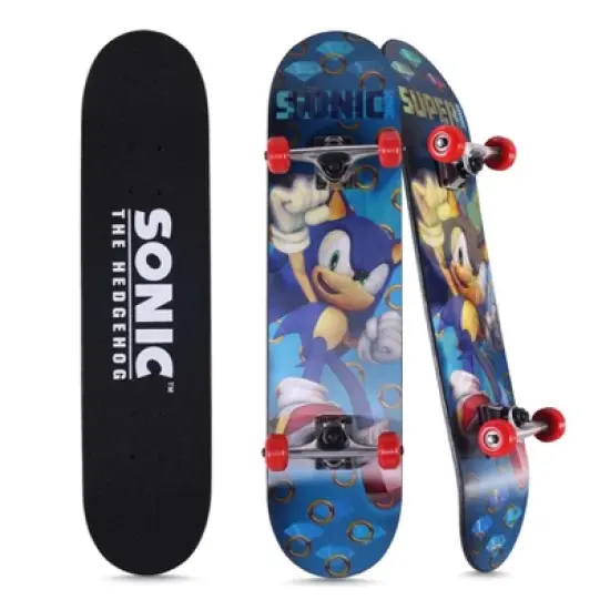 Sonic the Hedgehog 31" Skateboard with ABEC5 Bearings - Perfect for Beginners and Pros with Unique Artwork image {7}
