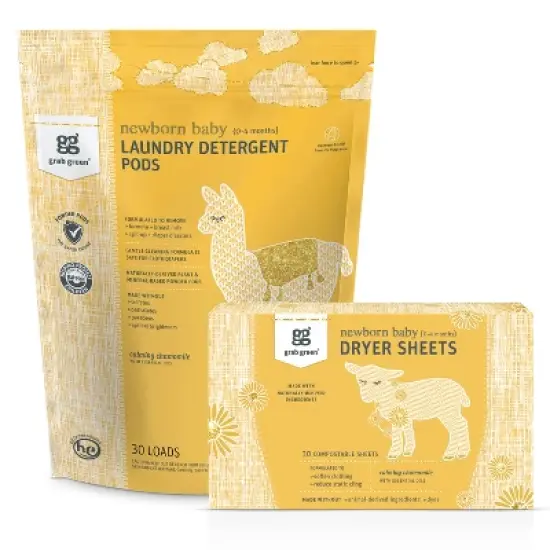Grab Green Baby Laundry Detergent Pods + Dryer Sheets image {5}
